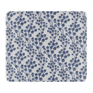Blaue Marine botanisch Schneidebrett
