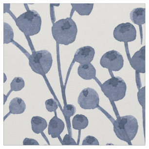 Blaue Marine botanisch Stoff