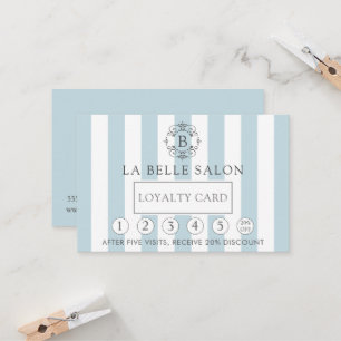 Blaue Markisenstreifen und Monogram Loyalty Treuekarte