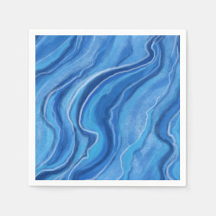 Blaue Marmor-Papier-Servietten  Serviette