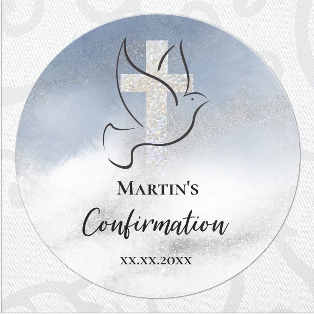 Blaue Marmorbestätigung Runder Aufkleber (Von Creator hochgeladen)