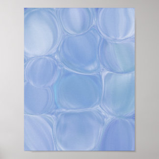 Blaue Marmorblasen Poster