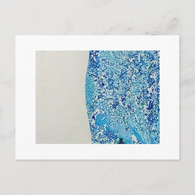 Blaue Marmorkunst Postkarte (Vorderseite)