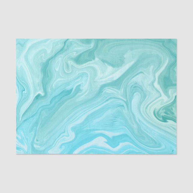 Blaue Marmormuster Seidenpapier (Vorderseite)