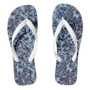 Blaue Marmorplatte Abstrakt Flip Flops