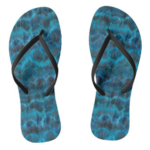 Blaue Marmorplatte Abstrakt Flip Flops