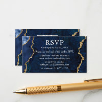 Blaue Marmorplatte HochzeitsrSVP QR Zurück
