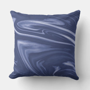 Blaue Marmorplatte Kissen