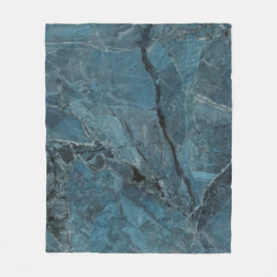 blaue Marmorstruktur Hintergrund, italienischer Ma Fleecedecke