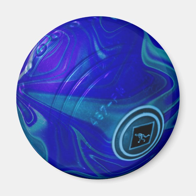 Blaue Marmorwanze, Kühlschrankmagnet (Vorne)