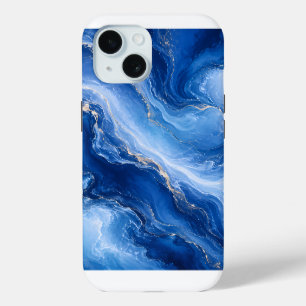 Blaue Marmorwellen Luxus Abstrakt Case-Mate iPhone Hülle