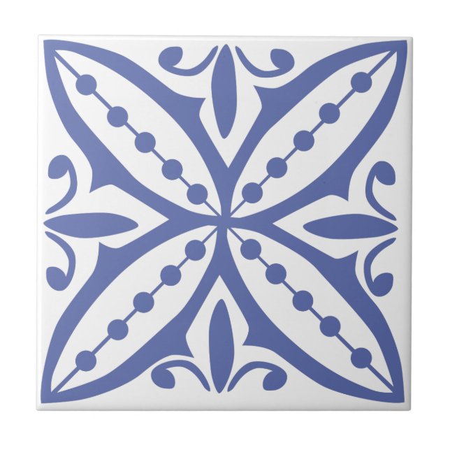 Blaue marokkanische Kachel 8 (Vorderseite)