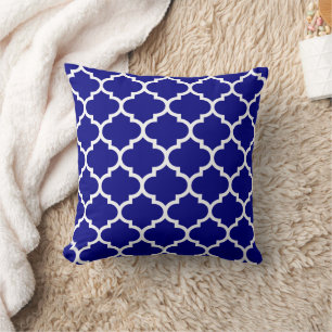 Blaue marokkanische Muster Tile Kissen