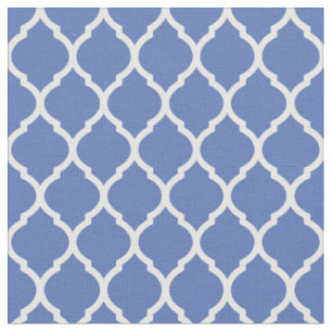 Blaue marokkanische Quatrefolie Stoff