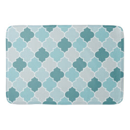 Blaue marokkanische Trellis, Latticework, Quatrefo Badematte