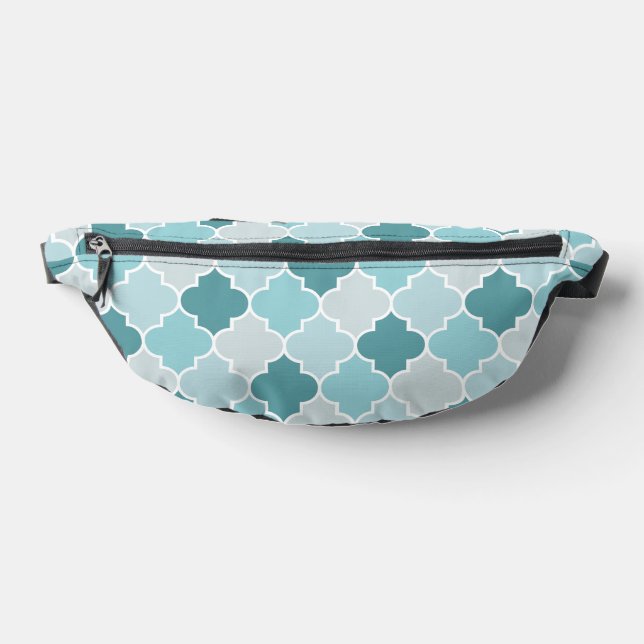 Blaue marokkanische Trellis, Latticework, Quatrefo Bauchtasche (Ablage )