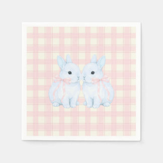 Blaue Marshmallow-Hasen-Kaninchen Ostern Serviette