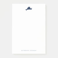 Blaue Marthas-Weinkarte Monogram