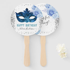 Blaue Masquerade Geburtstagsparty Fächer