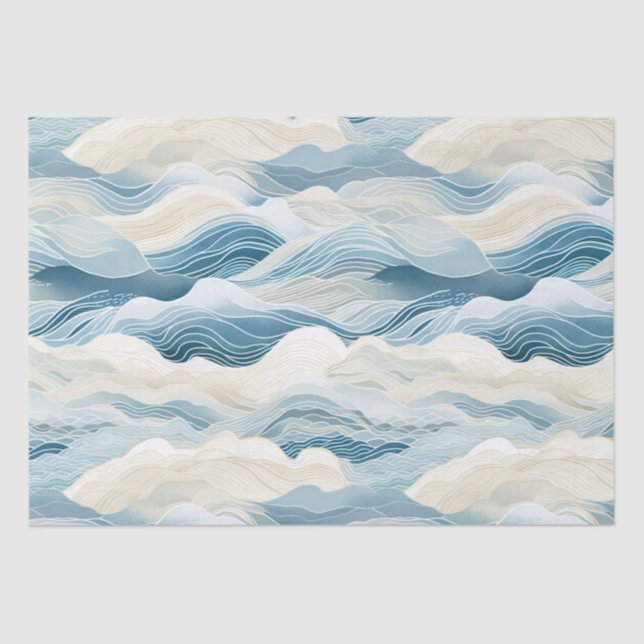 Blaue Meerbrassen Seidenpapier (Vorderseite)