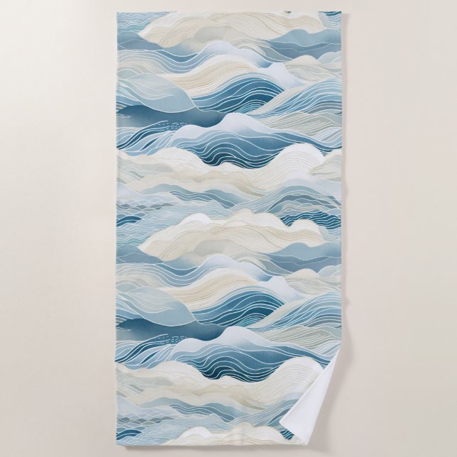 Blaue Meerbrassen Strandtuch (Vorderseite)