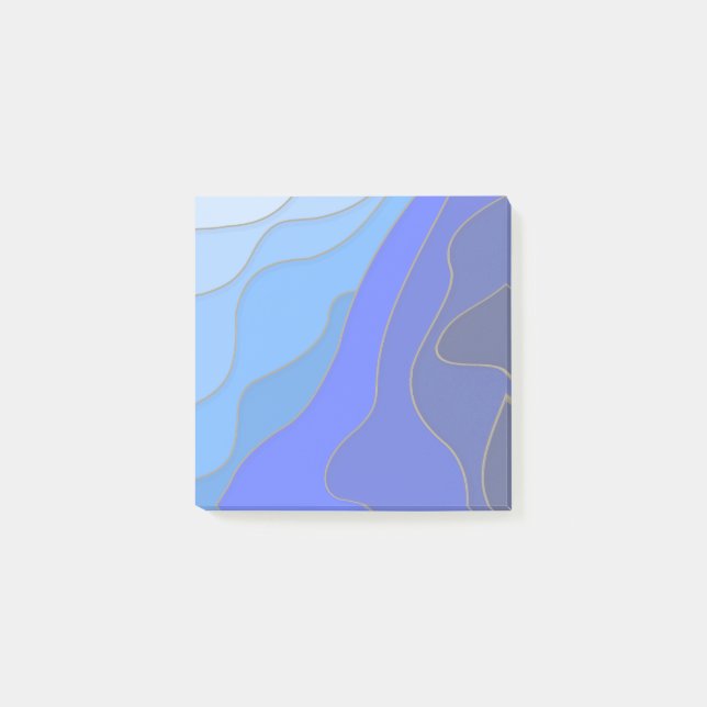 Blaue Meeresböden Post-it Klebezettel (Vorderseite)