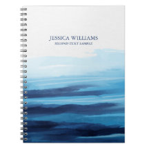 Blaue Meeresfarbe Abstraktes Meer Monogramm