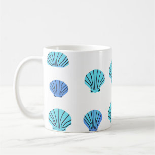 Blaue Meeresmuschel Kaffeetasse