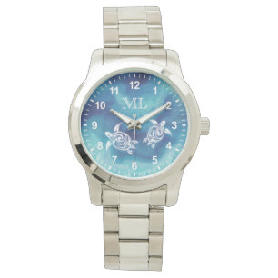 Blaue Meeresschildkröten Armbanduhr