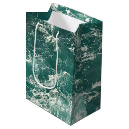 Blaue Meereswellen Mittlere Geschenktüte