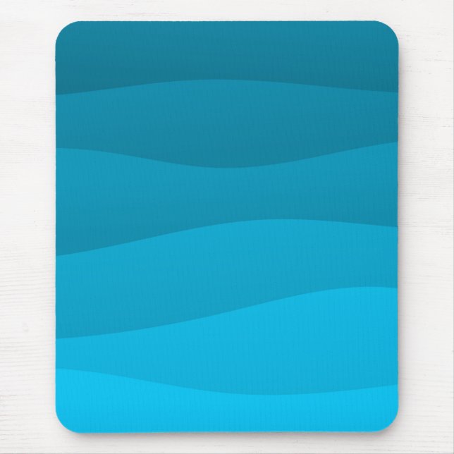 Blaue Meereswellen Mousepad (Vorne)