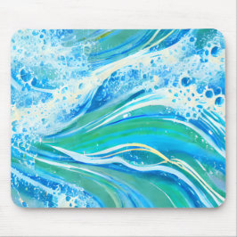 Blaue Meereswellen Mousepad