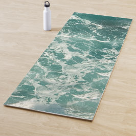 Blaue Meereswellen Yogamatte