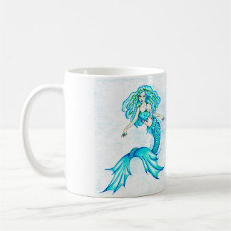 Blaue Meerjungfrau Kaffeetasse