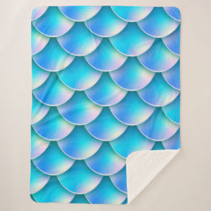 Blaue Meerjungfrau-Schwanz Sherpadecke