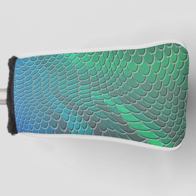 Blaue Meerjungfrauen, Fischskala Golf Headcover (Vorderseite)