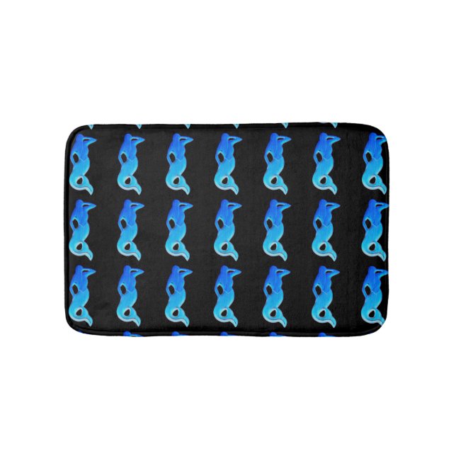 Blaue Meerjungfrauenmuster Badematte (Vorderseite)
