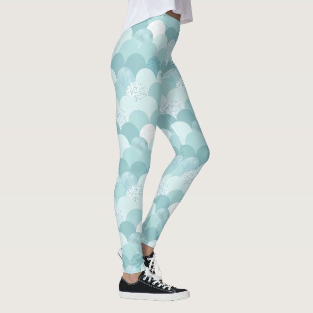 Blaue Meerjungwaage Leggings (Rechts)
