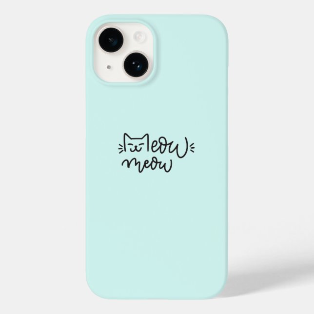Blaue Meow-Handyhülle  Case-Mate iPhone 14 Hülle (Rückseite)