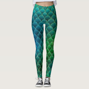 Blaue Mermone Leggings