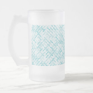 Blaue Metaball-Muster Mattglas Bierglas