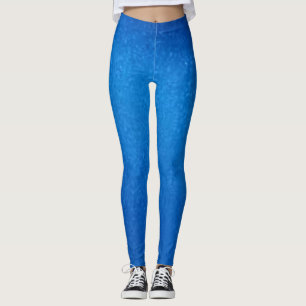 BLAUE METALLFLITTER LEGGINGS