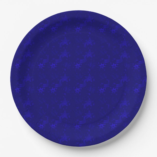 Blaue Metallstäbe - PAPER-PARTY-TELLER Pappteller (Vorderseite)