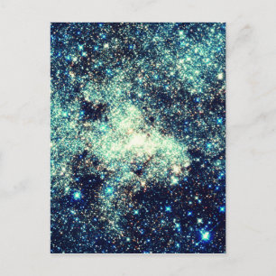 Blaue Milchstraßen-Galaxie Postkarte