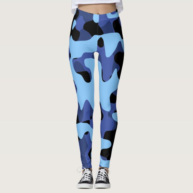 Blaue Militärübung Leggings (Vorderseite)