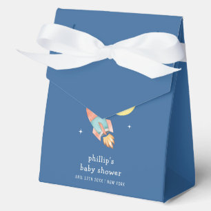 Blaue minimalistische Babyparty zum Thema Mondrake Geschenkschachtel