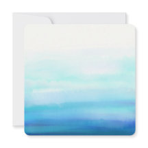 Blaue Minimalistische Wasserfarbenwellen