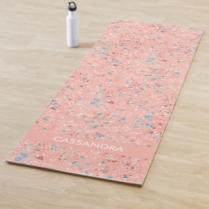 Blaue Minze Grün Weißes Korallenriff Rosa Rosa T Yogamatte