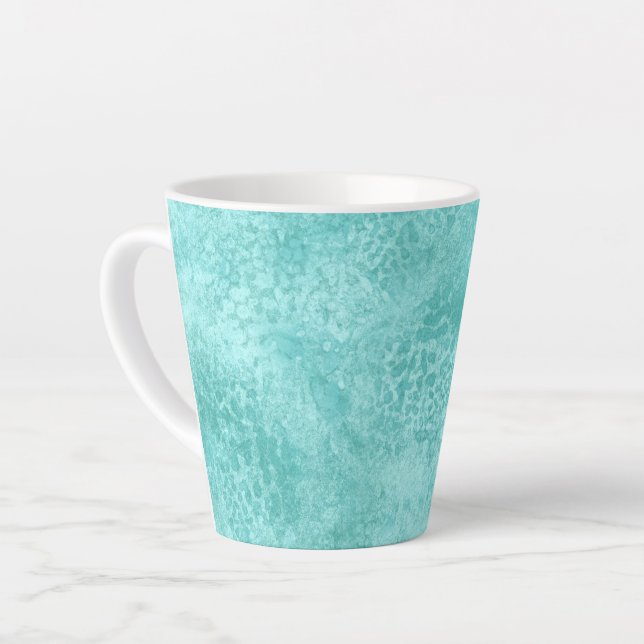 Blaue Minze Meeresgrüne Textur Milchtasse (Linke Ecke)