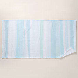 Blaue Minze Weißer Strand Wasserfarbe Strandtuch